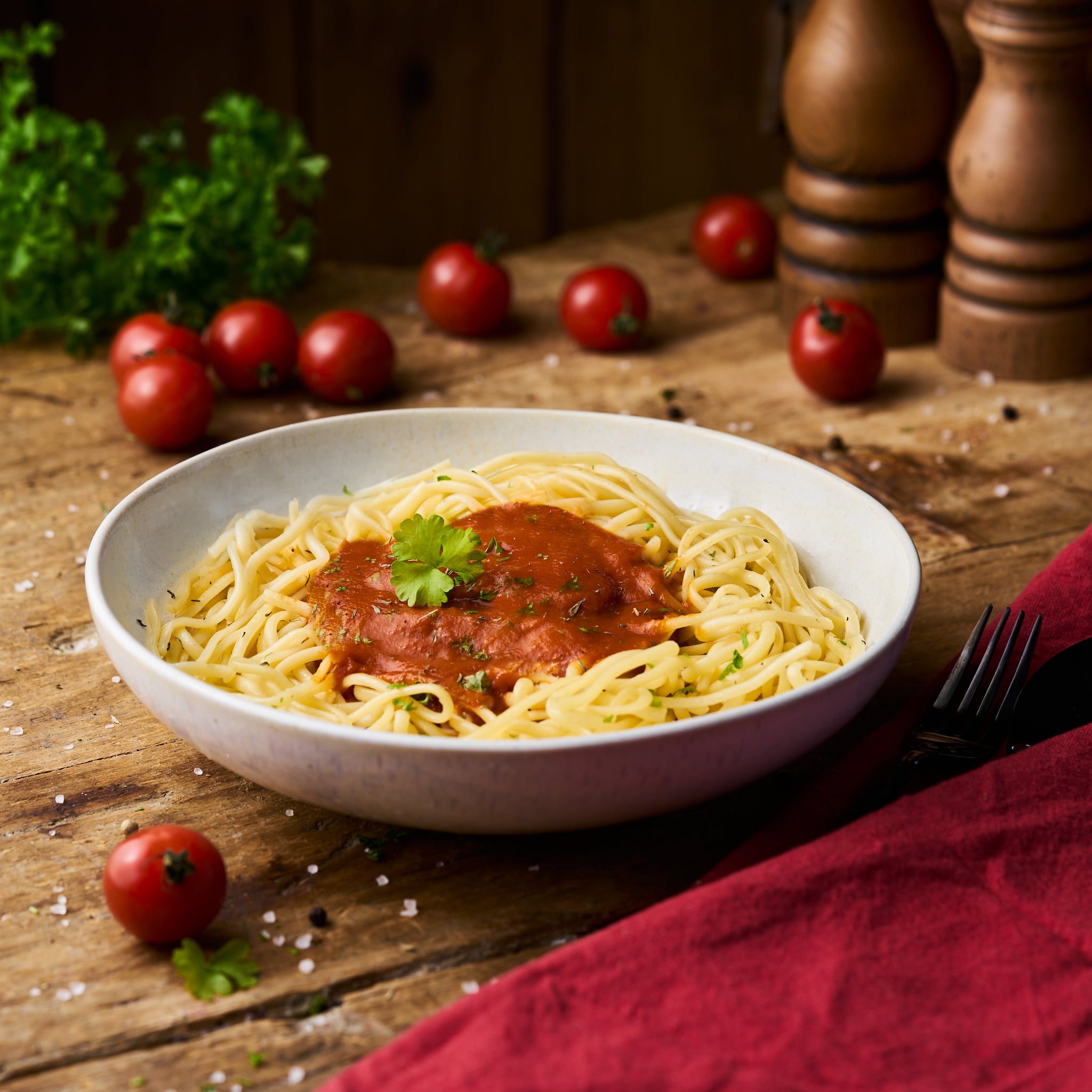Linguine mit Tomatensauce