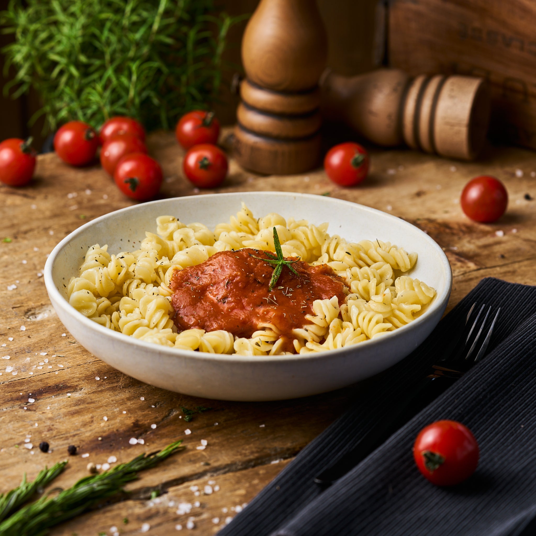 Spirelli mit Tomatensauce