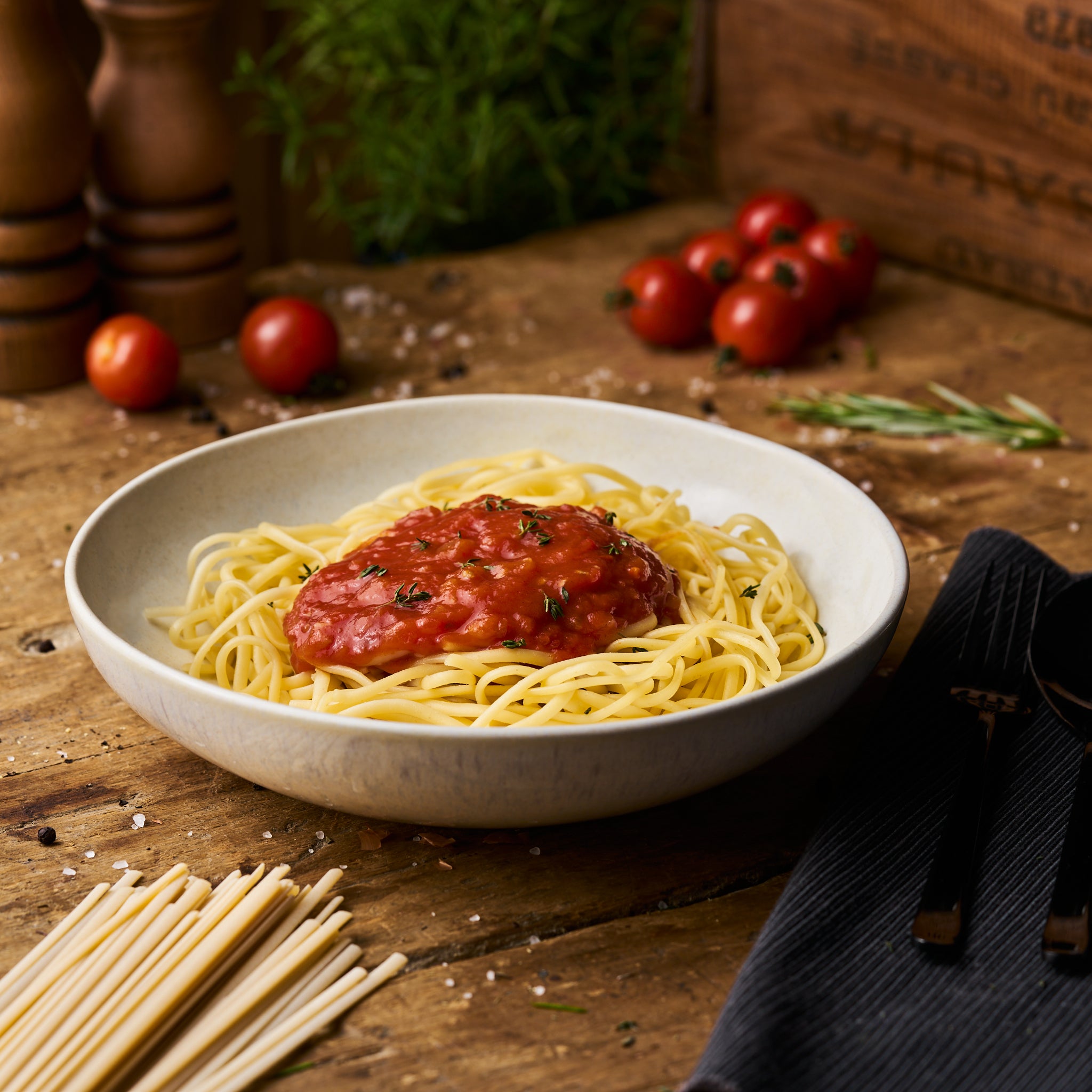 Linguine mit Sauce al Arrabiata