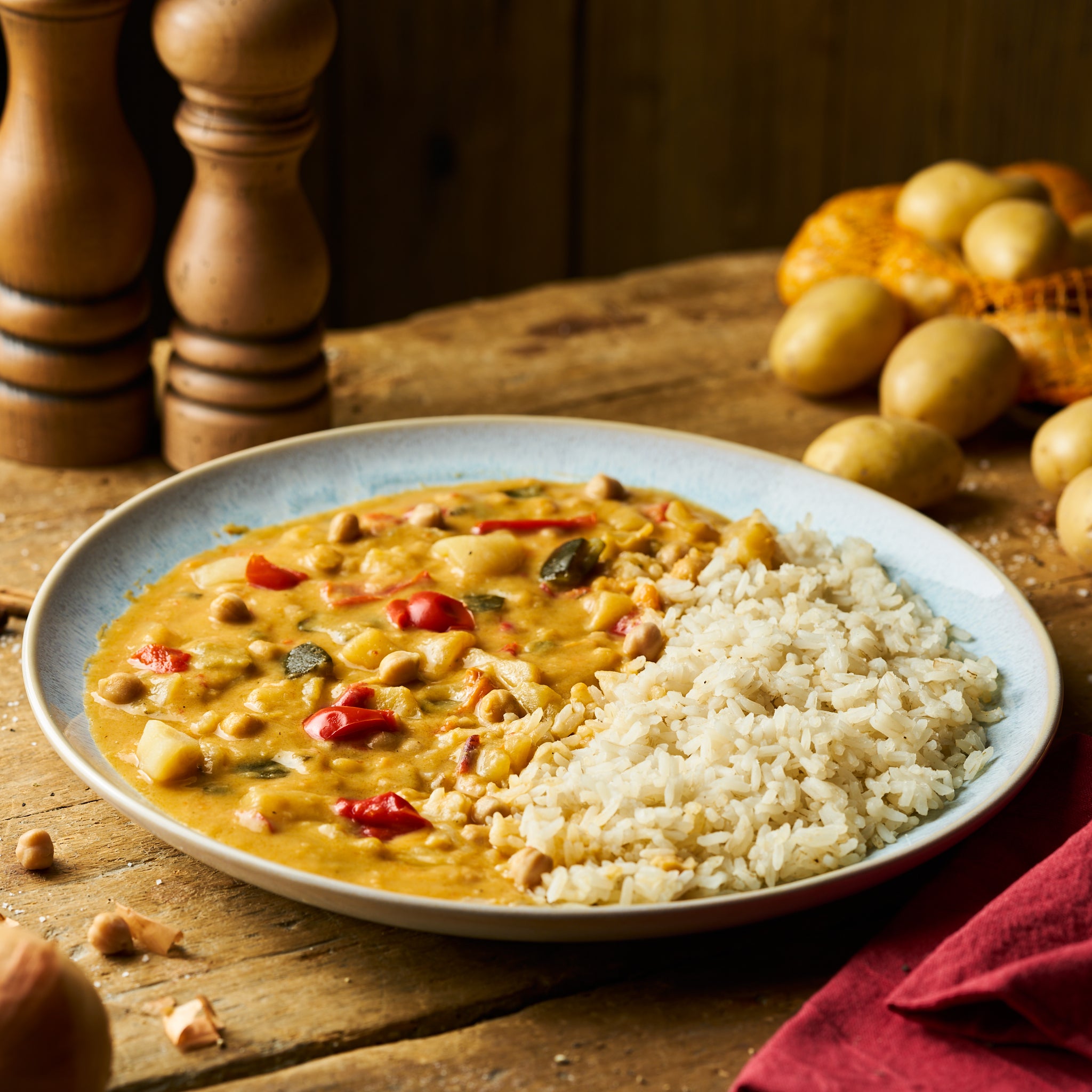 Massamancurry mit Langkornreis