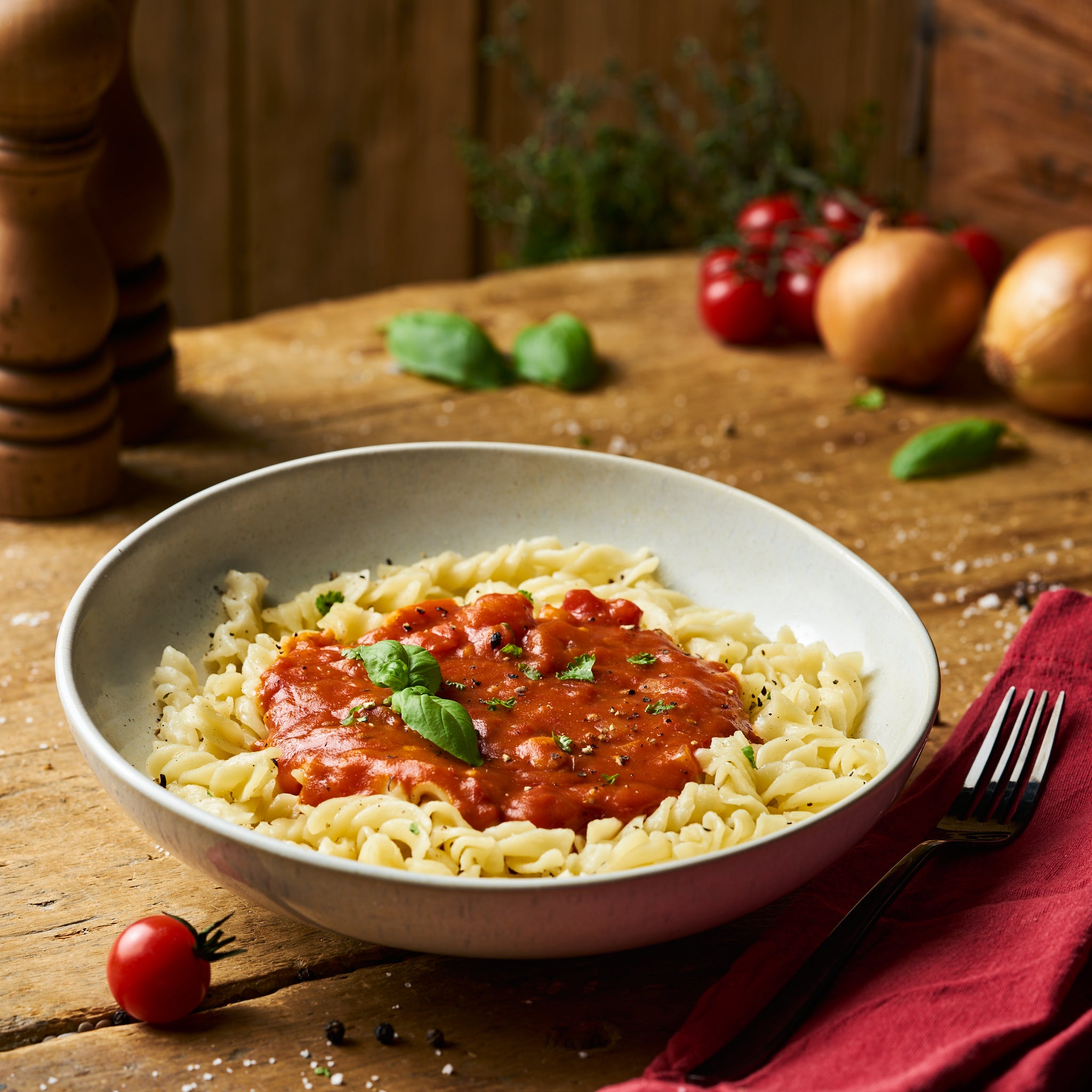 Spirelli mit Sauce Arrabiata